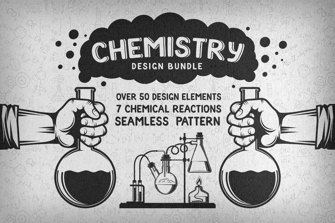 Download Иллюстрация "Chemistry Design Bundle - Illustration" / Chemistry Design Bundle - Illustration - Иллюстрация на тему графика emblem badge label illustration banner professional poster stamp ribbon symbol