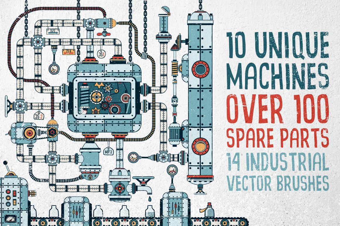 Download Иллюстрация "Fantastic Machines Construction Kit - Illustration" / Fantastic Machines Construction Kit - Illustration - Иллюстрация на тему графика emblem badge label illustration banner professional poster stamp ribbon symbol