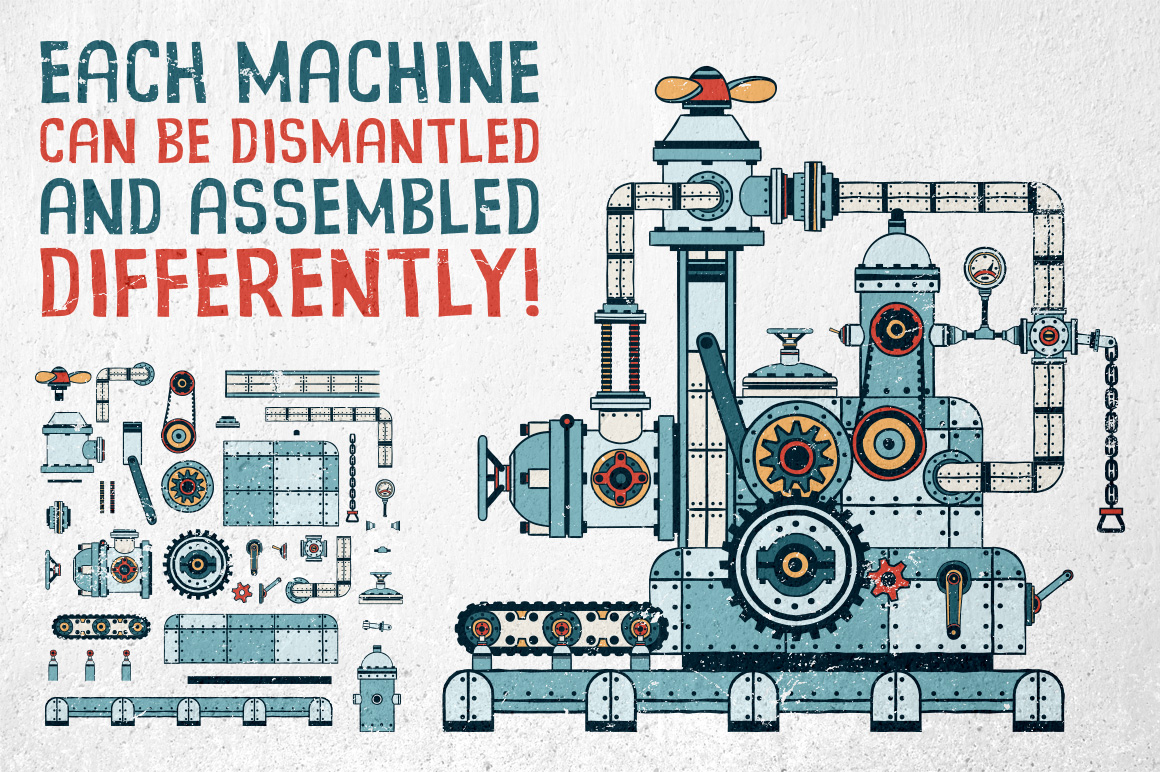 Download Иллюстрация "Fantastic Machines Construction Kit - Illustration" / Fantastic Machines Construction Kit - Illustration - Иллюстрация на тему графика emblem badge label illustration banner professional poster stamp ribbon symbol