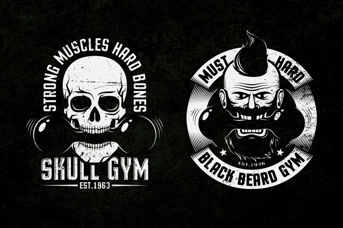 Download Иллюстрация "Gym Retro Emblem 2 - Illustration" / Gym Retro Emblem 2 - Illustration - Иллюстрация на тему графика emblem badge label illustration banner professional poster stamp ribbon symbol