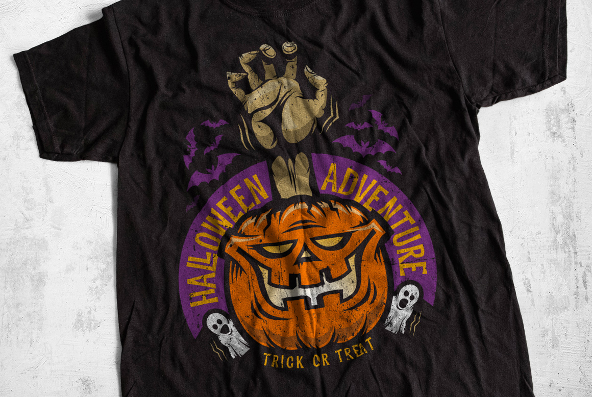 Download Иллюстрация "Halloween Adventure Emblem - Illustration" / Halloween Adventure Emblem - Illustration - Иллюстрация на тему графика emblem badge label illustration banner professional poster stamp ribbon symbol