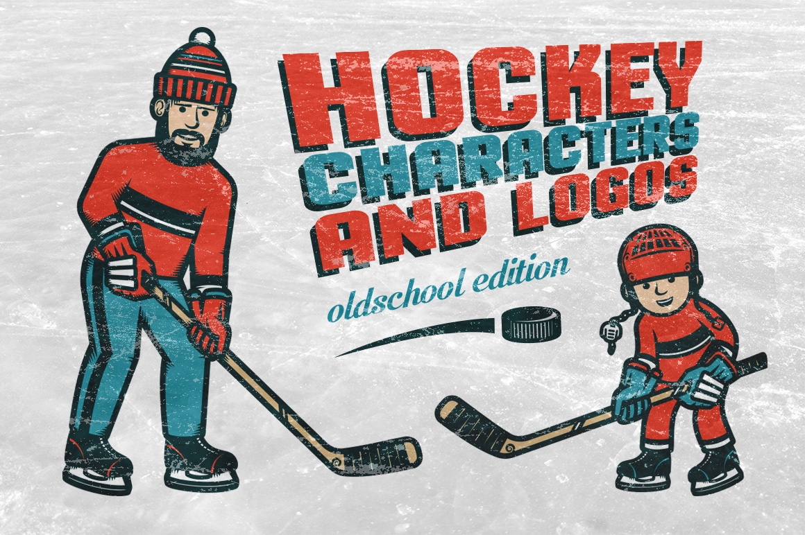 Download Иллюстрация "Hockey Characters and Logos - Illustration" / Hockey Characters and Logos - Illustration - Иллюстрация на тему графика emblem badge label illustration banner professional poster stamp ribbon symbol