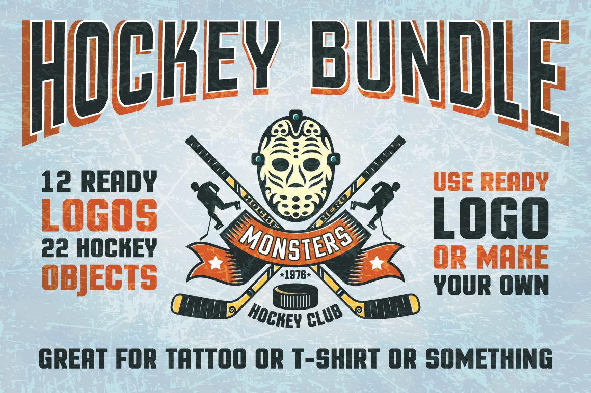 Download Иллюстрация "Hockey Logo Bundle - Illustration" / Hockey Logo Bundle - Illustration - Иллюстрация на тему графика emblem badge label illustration banner professional poster stamp ribbon symbol