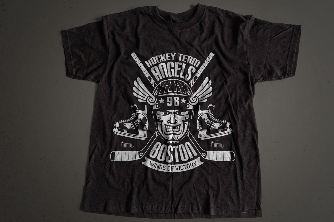 Download Иллюстрация "Hockey Logo on Dark - Illustration" / Hockey Logo on Dark - Illustration - Иллюстрация на тему графика emblem badge label illustration banner professional poster stamp ribbon symbol