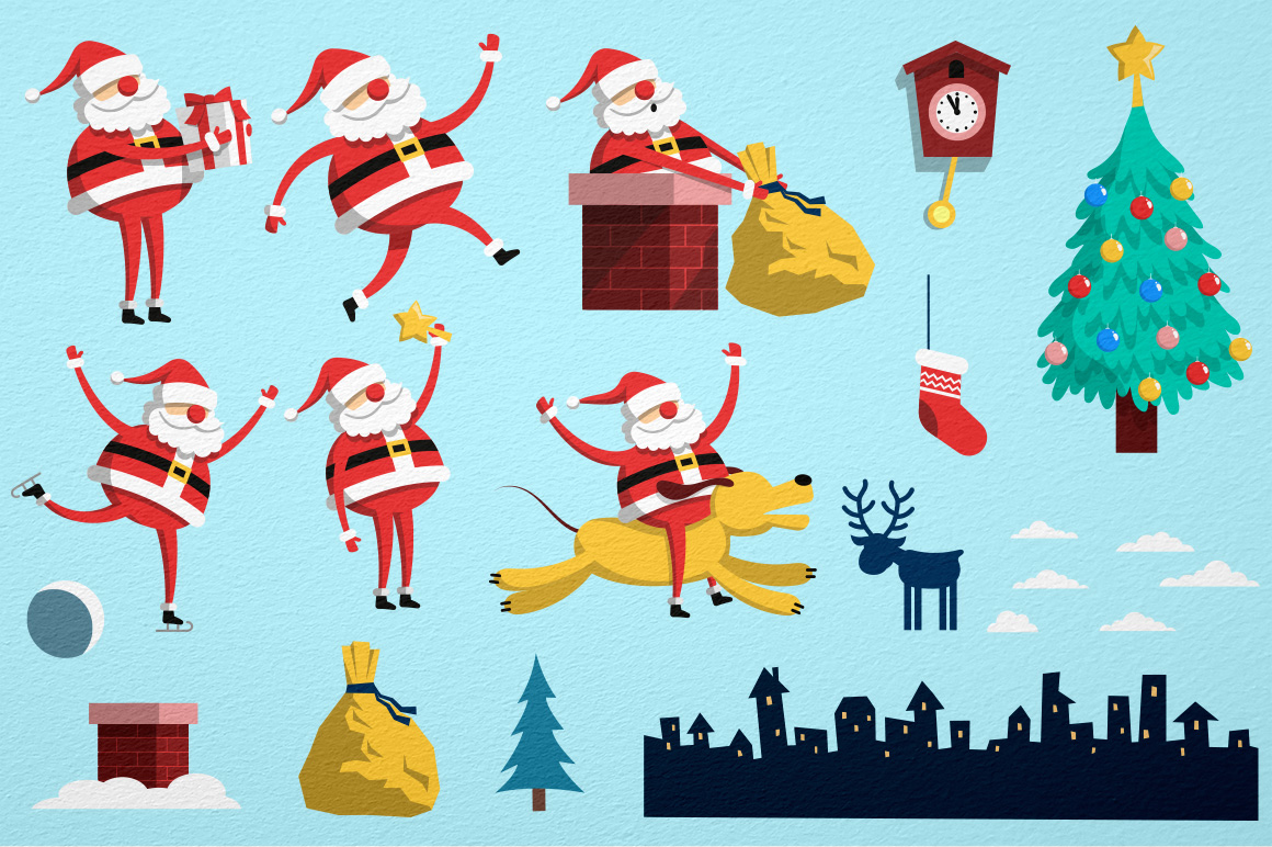 Download Иллюстрация "Santa Claus Situations - Illustration" / Santa Claus Situations - Illustration - Иллюстрация на тему графика emblem badge label illustration banner professional poster stamp ribbon symbol