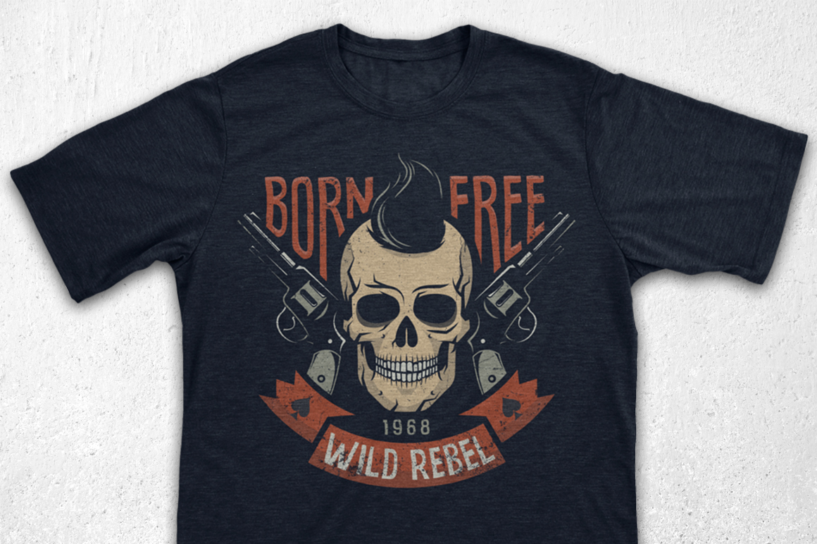 Download Иллюстрация "Skull Logo Set on Dark - Illustration" / Skull Logo Set on Dark - Illustration - Иллюстрация на тему графика emblem badge label illustration banner professional poster stamp ribbon symbol