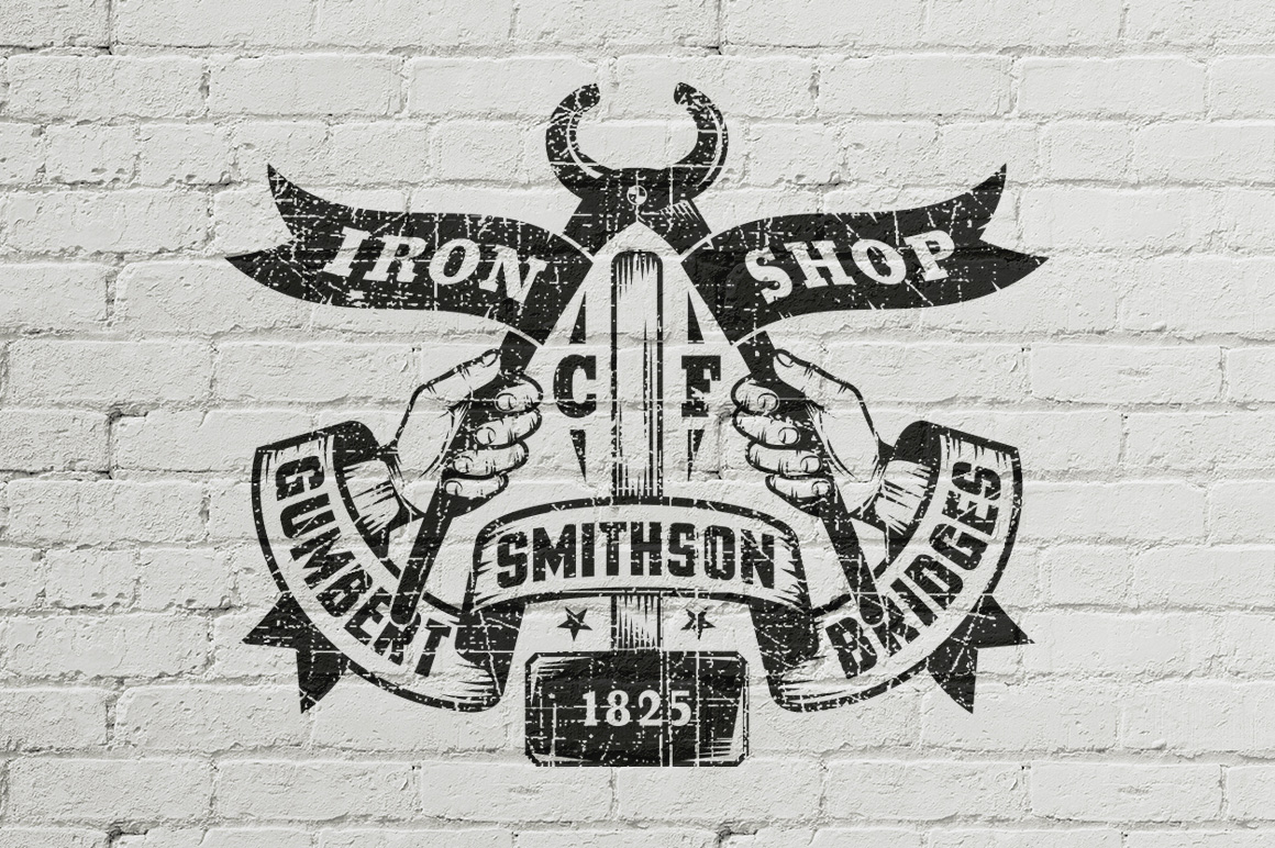 Download Иллюстрация "Blacksmith's Workshop Emblem - Illustration" / Blacksmith's Workshop Emblem - Illustration - Иллюстрация на тему графика emblem badge label illustration banner professional poster stamp ribbon symbol