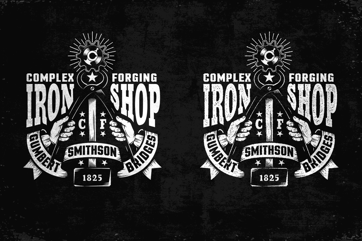 Download Иллюстрация "Blacksmith's Workshop Emblem - Illustration" / Blacksmith's Workshop Emblem - Illustration - Иллюстрация на тему графика emblem badge label illustration banner professional poster stamp ribbon symbol