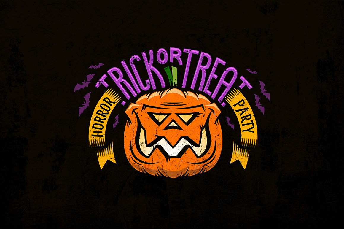 Download Иллюстрация "Halloween Pumking Logo Set - Illustration" / Halloween Pumking Logo Set - Illustration - Иллюстрация на тему графика emblem badge label illustration banner professional poster stamp ribbon symbol