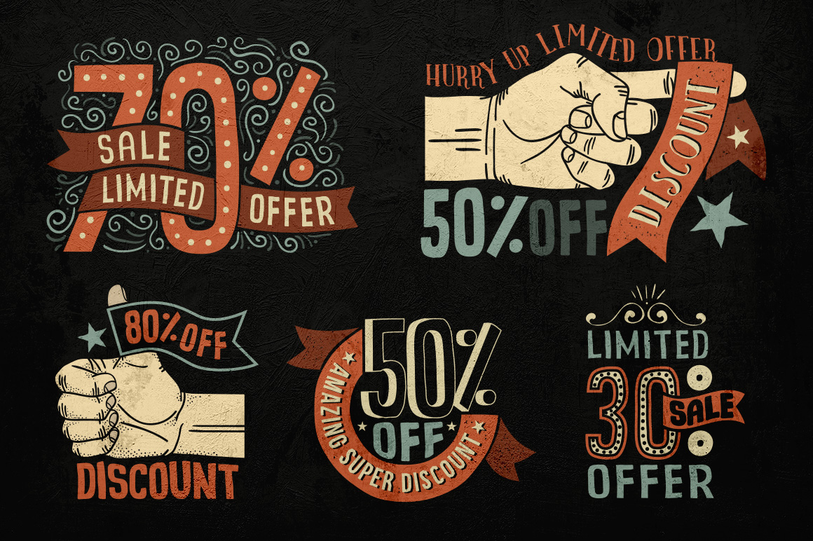 Download Иллюстрация "Sale Discount Set - Illustration" / Sale Discount Set - Illustration - Иллюстрация на тему графика emblem badge label illustration banner professional poster stamp ribbon symbol