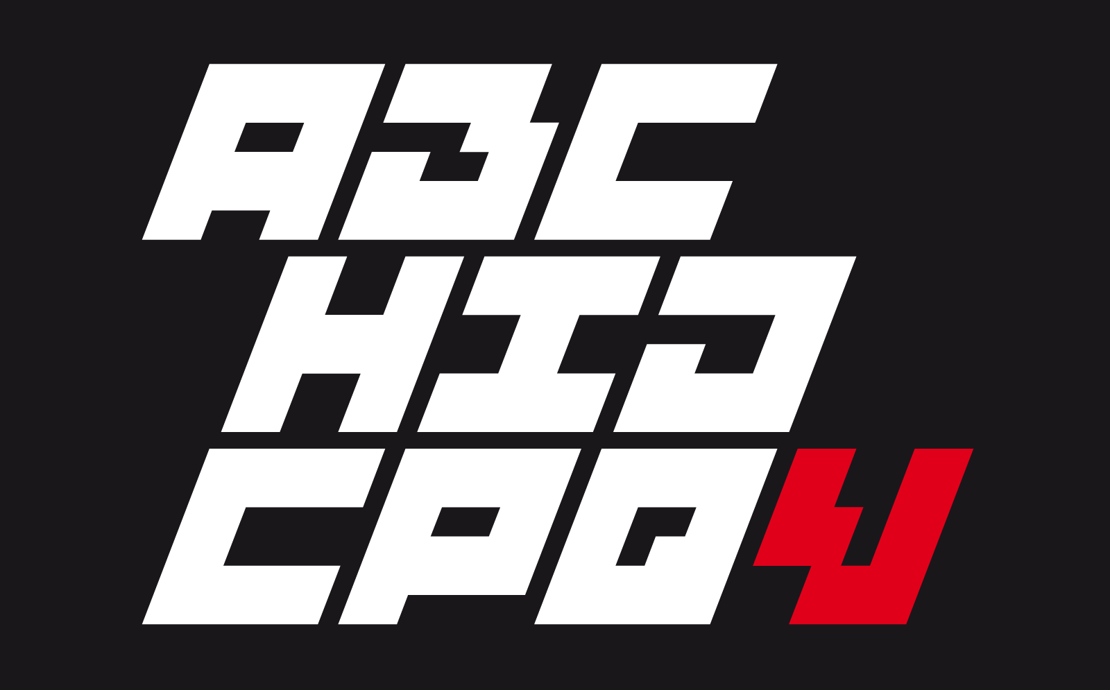 Download Шрифт "Bajt Italic Font" / Bajt Italic Font - Шрифт на тему графика bit bajt byte font typeface computer tech data digital display futuristic game geometric grid logo modern pixel pixelfont italic heavy