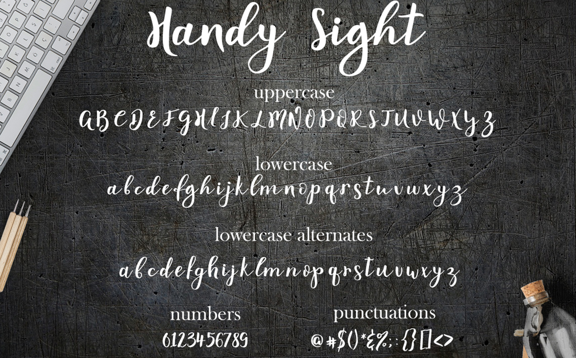 Download Шрифт "Handy Sight - Font" / Handy Sight - Font - Шрифт на тему графика font signature elegant ligature swash handwriting calligraphy handwritten wedding handmade romantic script lovely feminine branding brush type pen casual natural