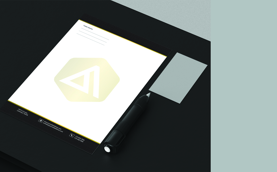 Download Фирменный стиль "Black and Golden Stationary - Corporate Identity Template" / Black and Golden Stationary - Corporate Identity Template - Фирменный стиль на тему графика corporate identity creative businesscard template black golden stationary letterhead invoice envelope folder simple office twocolor bundle