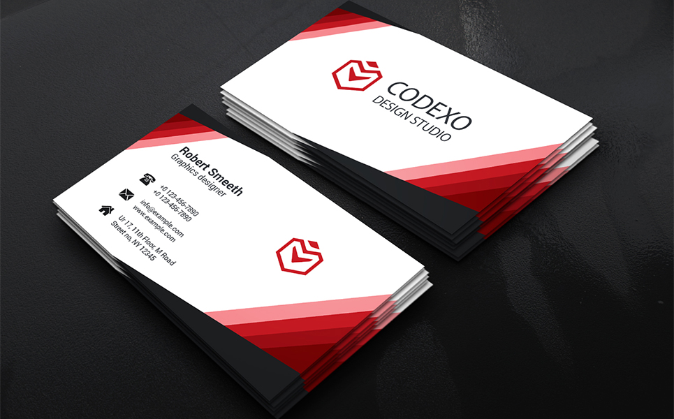 Download Фирменный стиль "Four Color Business Card - Corporate Identity Template" / Four Color Business Card - Corporate Identity Template - Фирменный стиль на тему графика business card businesscard template corporate editable creative minimal blue red green orange identity best simple new realstate clean
