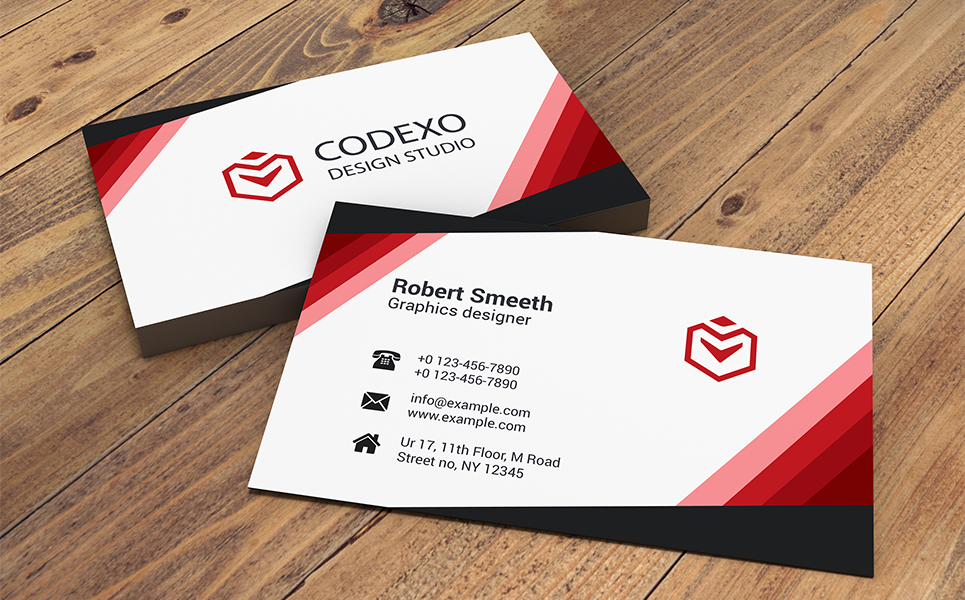 Download Фирменный стиль "Four Color Business Card - Corporate Identity Template" / Four Color Business Card - Corporate Identity Template - Фирменный стиль на тему графика business card businesscard template corporate editable creative minimal blue red green orange identity best simple new realstate clean