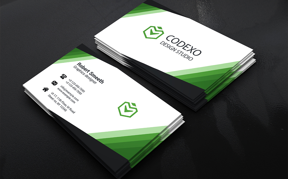 Download Фирменный стиль "Four Color Business Card - Corporate Identity Template" / Four Color Business Card - Corporate Identity Template - Фирменный стиль на тему графика business card businesscard template corporate editable creative minimal blue red green orange identity best simple new realstate clean