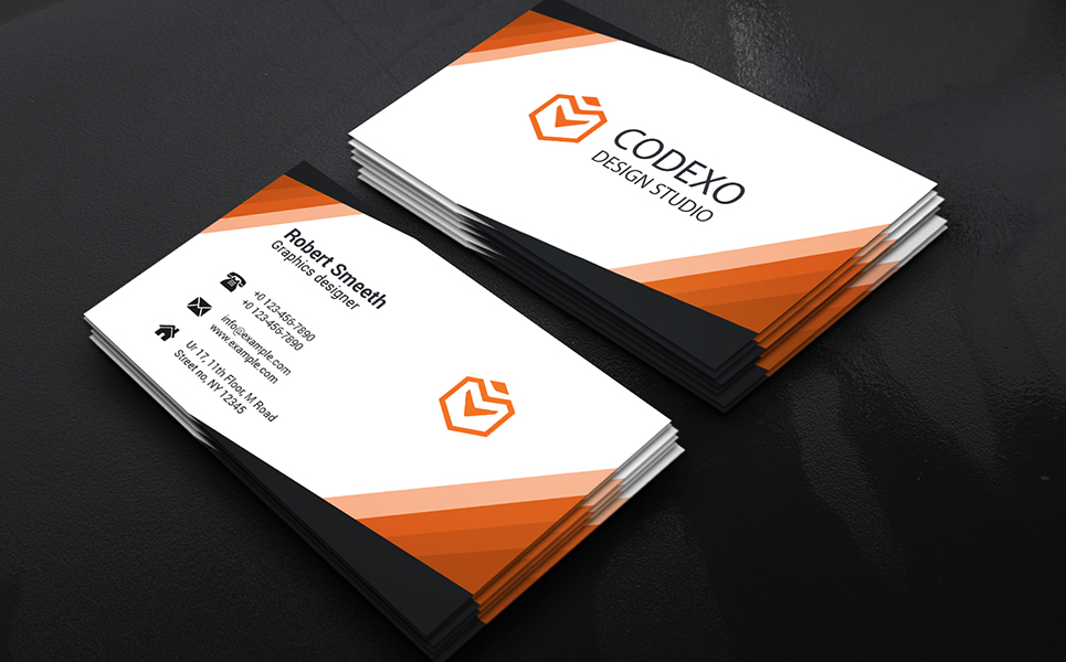 Download Фирменный стиль "Four Color Business Card - Corporate Identity Template" / Four Color Business Card - Corporate Identity Template - Фирменный стиль на тему графика business card businesscard template corporate editable creative minimal blue red green orange identity best simple new realstate clean