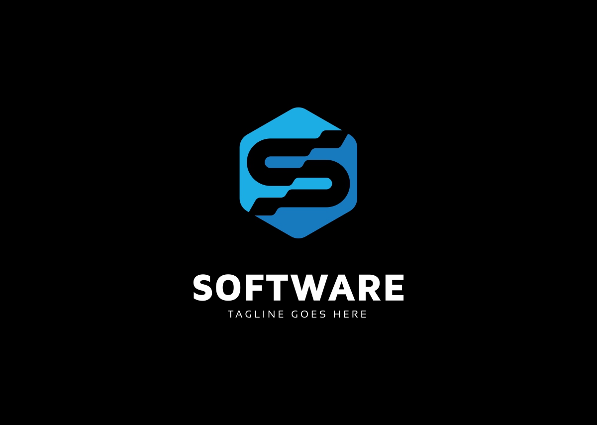 Download Шаблон логотипа "Software S Letter Logo Logo Template" / Software S Letter Logo Logo Template - Шаблон логотипа на тему графика alphabet app brand creative design graphic hexa hexagon icon initial internet letter s logo media modern monogram pro s secure