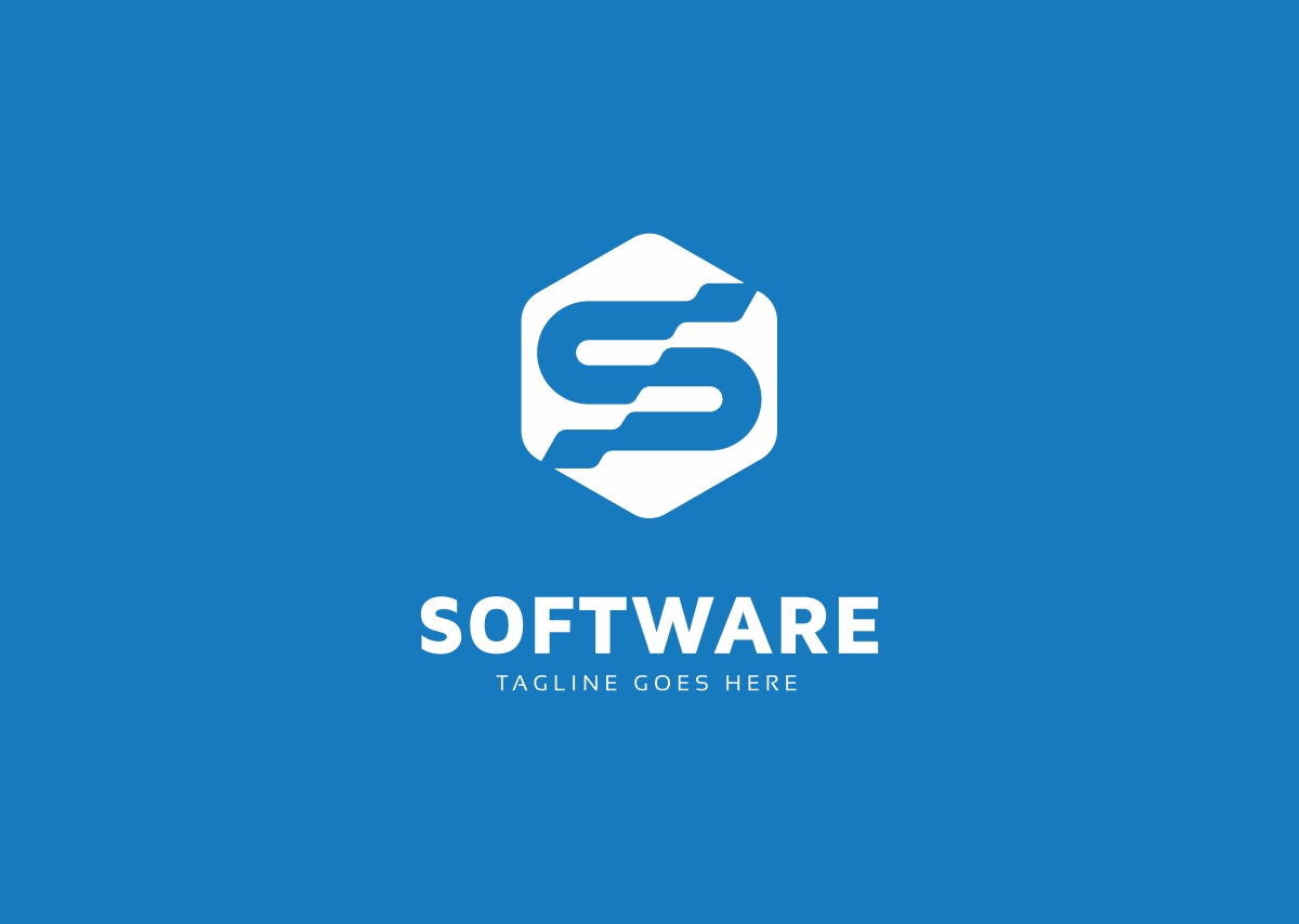 Download Шаблон логотипа "Software S Letter Logo Logo Template" / Software S Letter Logo Logo Template - Шаблон логотипа на тему графика alphabet app brand creative design graphic hexa hexagon icon initial internet letter s logo media modern monogram pro s secure