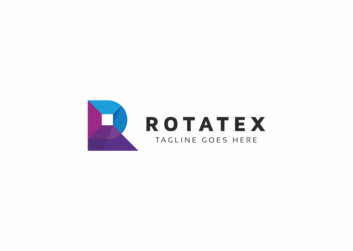 Download Шаблон логотипа "Rotatex R Letter Logo Template" / Rotatex R Letter Logo Template - Шаблон логотипа на тему графика 3d agency app bold business concept corporate creative depth detail glossy gradient industry marketing media modern multimedia professional r letter