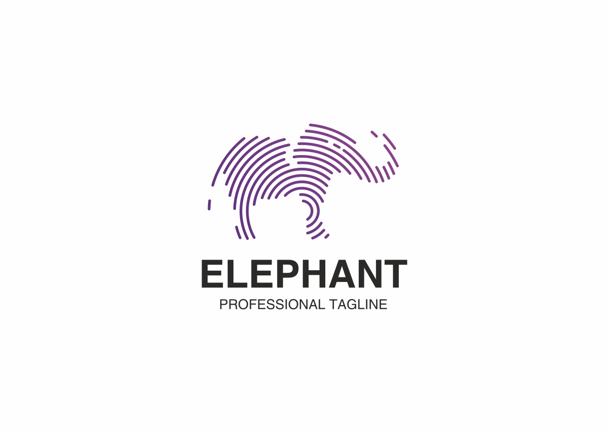 Download Шаблон логотипа "Elephant - Logo Template" / Elephant - Logo Template - Шаблон логотипа на тему графика animal brand branding business color colorful communication company creative creativity design designer different elephant green identity insurance logo logotype mamouth