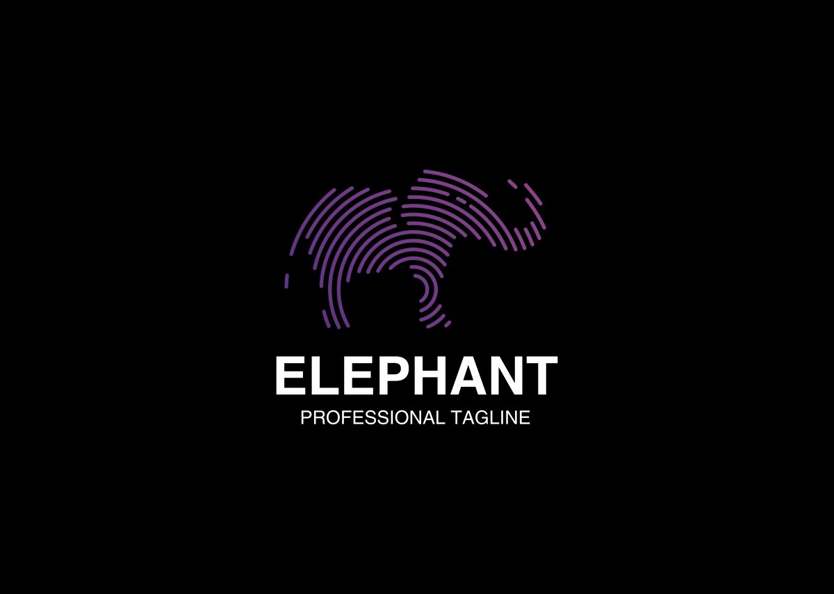 Download Шаблон логотипа "Elephant - Logo Template" / Elephant - Logo Template - Шаблон логотипа на тему графика animal brand branding business color colorful communication company creative creativity design designer different elephant green identity insurance logo logotype mamouth