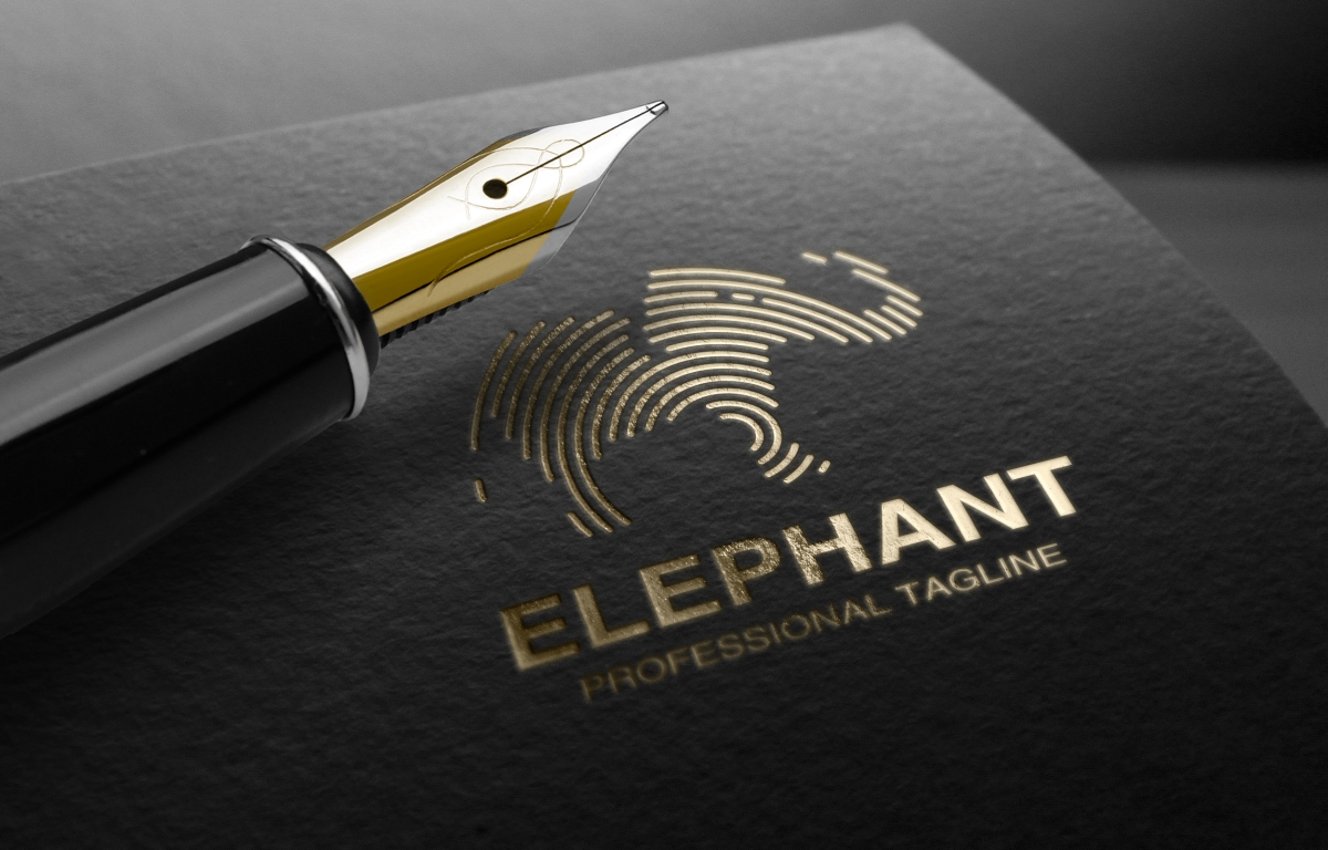 Download Шаблон логотипа "Elephant - Logo Template" / Elephant - Logo Template - Шаблон логотипа на тему графика animal brand branding business color colorful communication company creative creativity design designer different elephant green identity insurance logo logotype mamouth