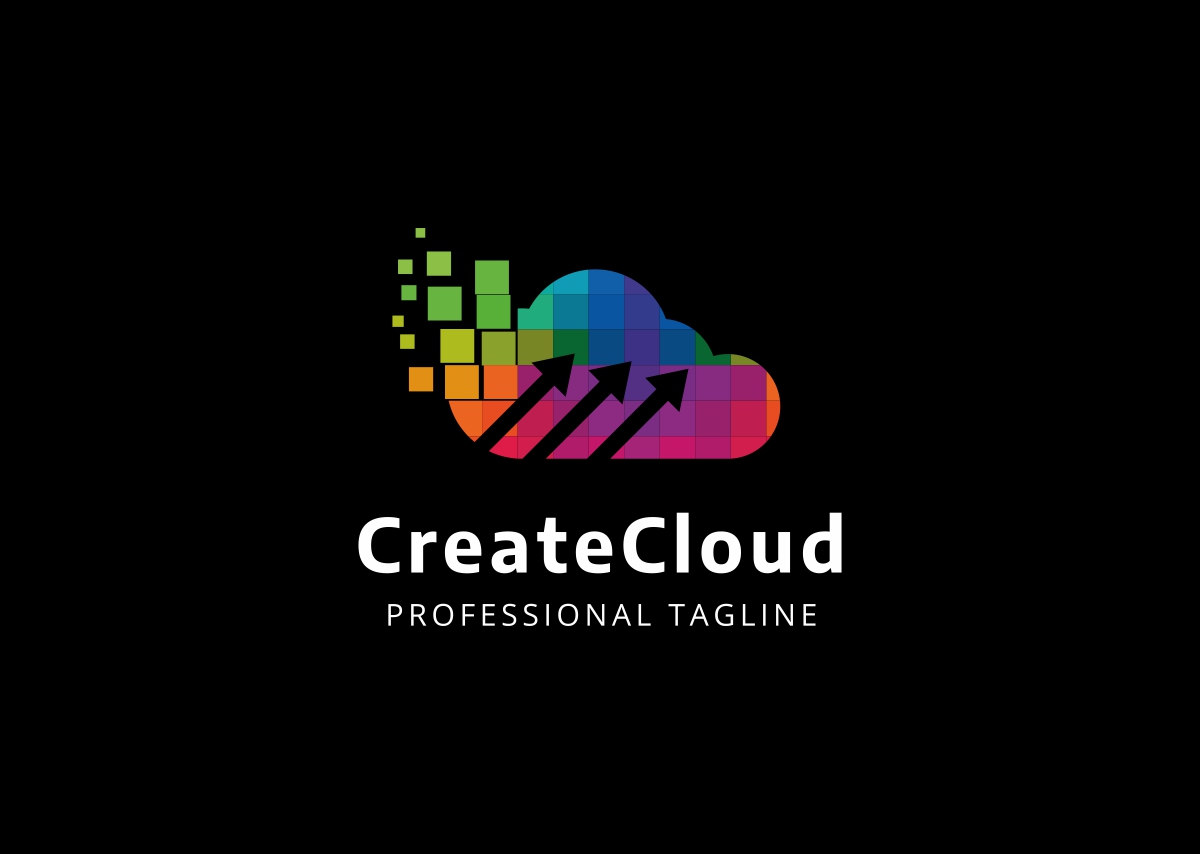 Download Шаблон логотипа "Create Cloud Logo Template" / Create Cloud Logo Template - Шаблон логотипа на тему графика blue brand cloud communication connect data design endless eternal eternity forever graphic hosting infinite infinity internet link logo media modern