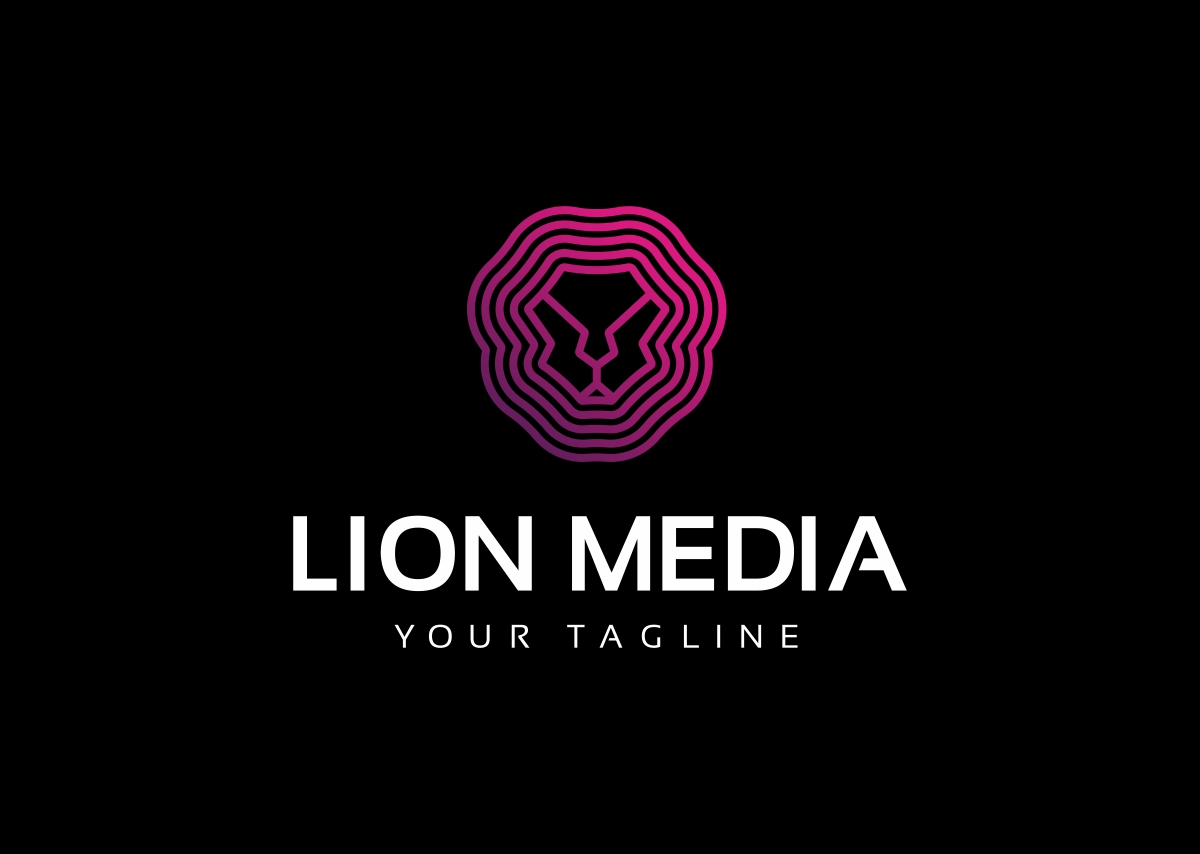 Download Шаблон логотипа "Lion Media Logo Template" / Lion Media Logo Template - Шаблон логотипа на тему графика animal animal logo branding cat classic club elegant emblem gold golden head jungle king kingdom leo lion logo vector luxury
