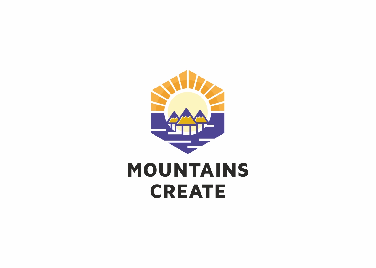Download Шаблон логотипа "Mountains Create Logo Template" / Mountains Create Logo Template - Шаблон логотипа на тему графика 3d abstract accounting agency app application architecture business colorful construction corporate creative design geometric identity letter logo m marketing software