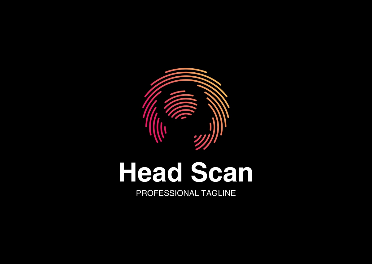 Download Шаблон логотипа "Head Scan Logo Template" / Head Scan Logo Template - Шаблон логотипа на тему графика agency brain cortex create creation creative entertain entertainment head logo human logo idea ideas identity information inteligence intellect intelligence intelligent