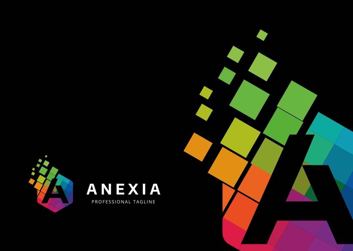 Download Шаблон логотипа "Anexia A Letter Logo Template" / Anexia A Letter Logo Template - Шаблон логотипа на тему графика 3d logo a letter a abstract initial advance application business colorful corporate template creative rainbow digital app financial investment high