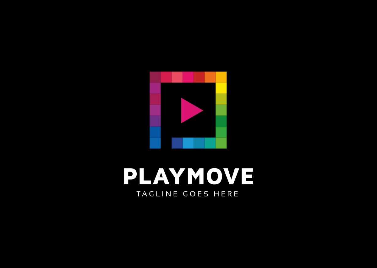 Download Шаблон логотипа "Play Move P Letter Logo Template" / Play Move P Letter Logo Template - Шаблон логотипа на тему графика agency app broadcasting communication creative digital entertainment game gamer interactive internet logo media multimedia music online play button player radio