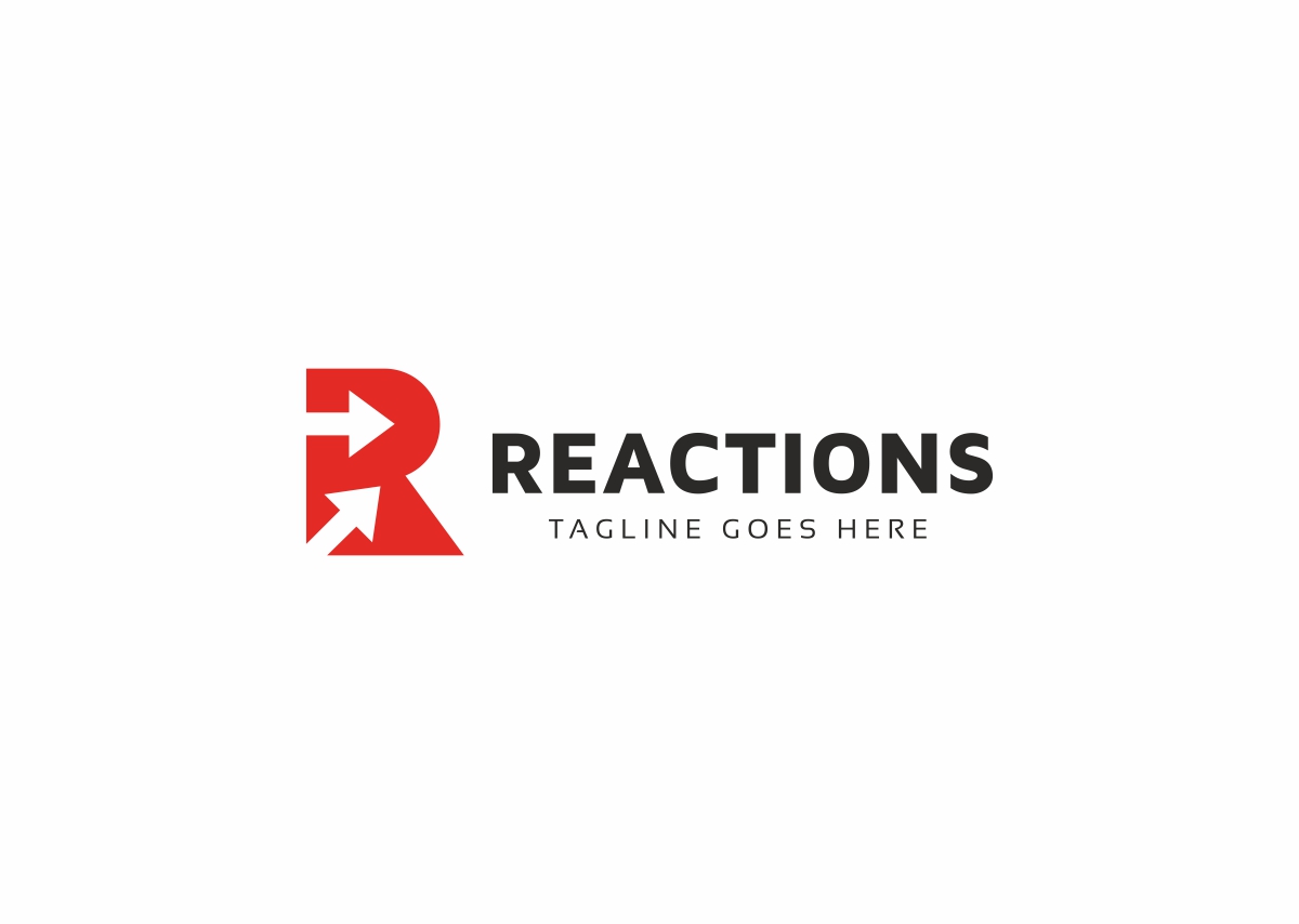 Download Шаблон логотипа "Reactions R Letter Logo Template" / Reactions R Letter Logo Template - Шаблон логотипа на тему графика architect consulting design elegant finance insurance law lawyer letter r logo media office r studio car fast preformance racing rally