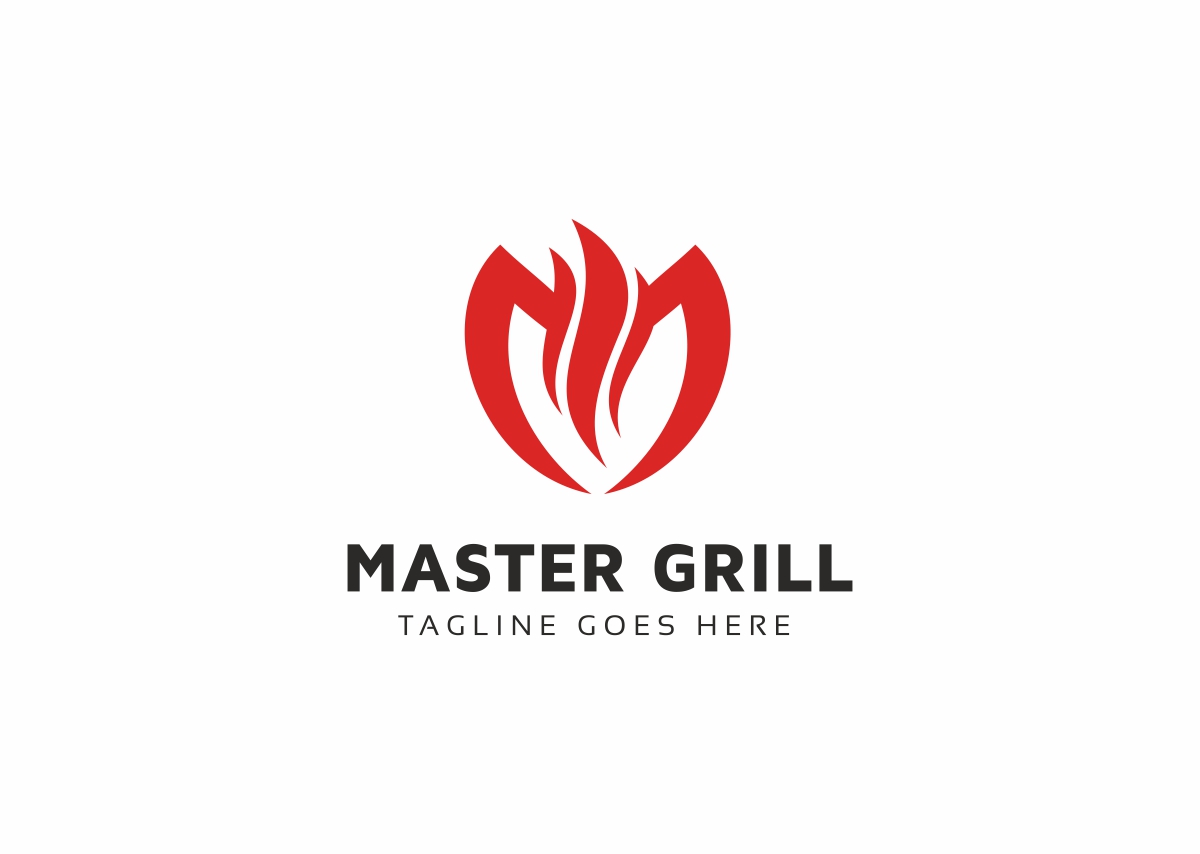 Download Шаблон логотипа "Master Grill BBQ Fire Logo Template" / Master Grill BBQ Fire Logo Template - Шаблон логотипа на тему графика apparatus barbecue logo bbq company cook cooking fresh grill master meat print restaurant stars template tool vector web