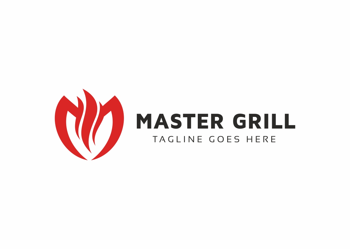 Download Шаблон логотипа "Master Grill BBQ Fire Logo Template" / Master Grill BBQ Fire Logo Template - Шаблон логотипа на тему графика apparatus barbecue logo bbq company cook cooking fresh grill master meat print restaurant stars template tool vector web
