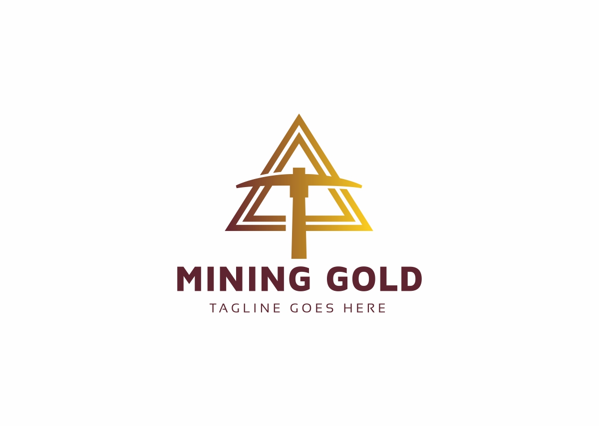 Download Шаблон логотипа "Mining Gold Crypto Logo Template" / Mining Gold Crypto Logo Template - Шаблон логотипа на тему графика bank bit coin logo mining money bitcoin branding building cash creative crypto data digging digital digital money economics explorer mines