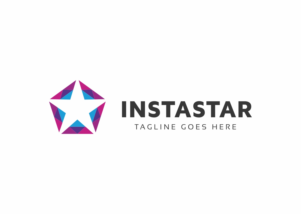 Download Шаблон логотипа "Insta Star Color Logo Template" / Insta Star Color Logo Template - Шаблон логотипа на тему графика alternative logo design architects studio building corporate agency eeuu company energy brand entertainment eua creative flag gaming insurance liberty identity