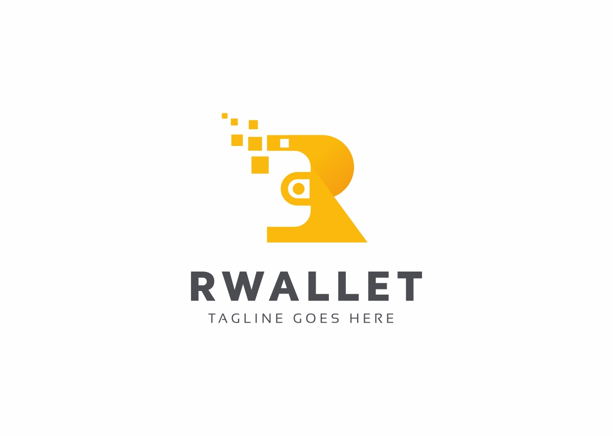 Download Шаблон логотипа "R Wallet Crypto Logo Template" / R Wallet Crypto Logo Template - Шаблон логотипа на тему графика accounting app bitcoin brand coins dollars finance logo market money pocket money wallet web balance bank banking bill buy card