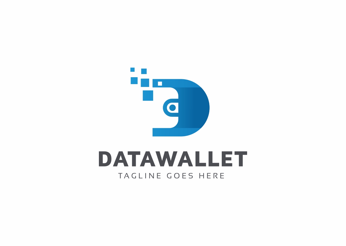 Download Шаблон логотипа "Data Wallet Logo Template" / Data Wallet Logo Template - Шаблон логотипа на тему графика bank bit coin logo mining money bitcoin branding building cash creative crypto data digging digital digital money economics explorer mines