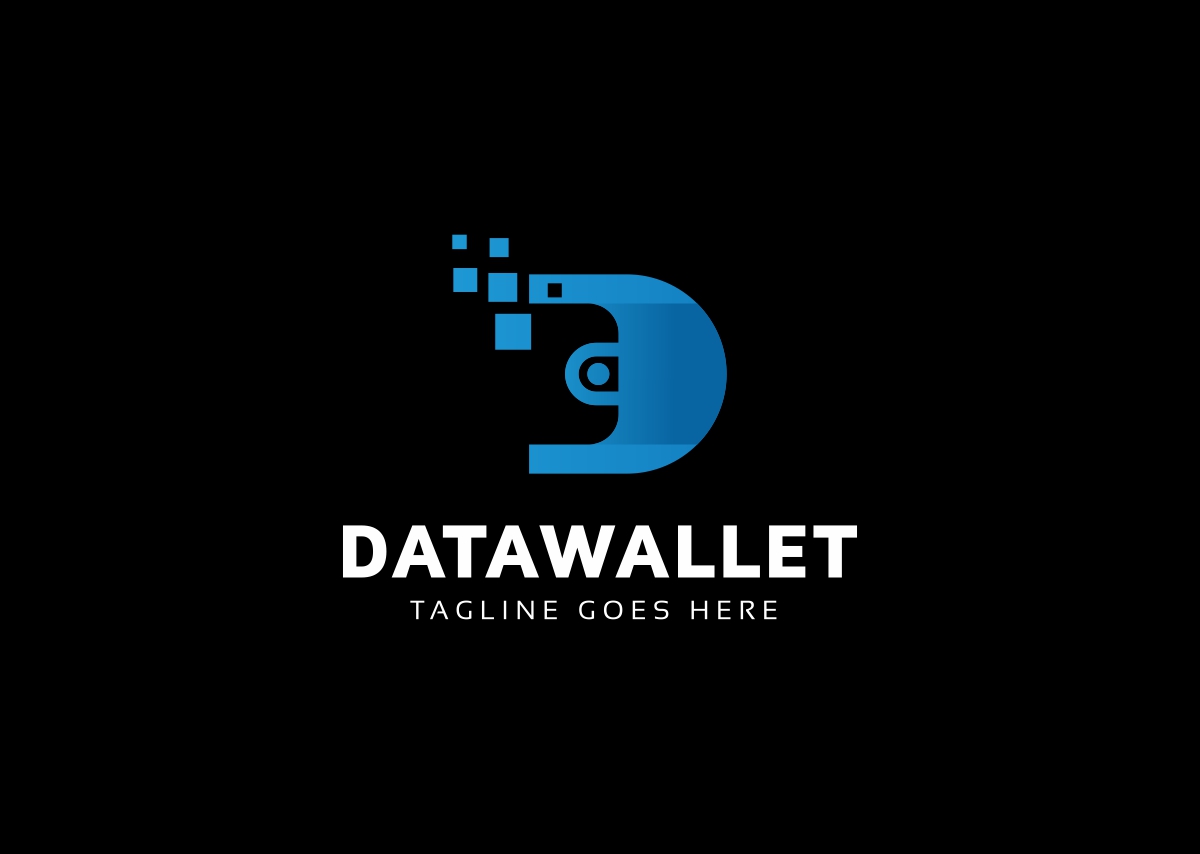 Download Шаблон логотипа "Data Wallet Logo Template" / Data Wallet Logo Template - Шаблон логотипа на тему графика bank bit coin logo mining money bitcoin branding building cash creative crypto data digging digital digital money economics explorer mines