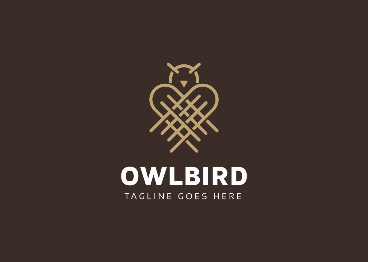 Download Шаблон логотипа "Owl Bird Logo Template" / Owl Bird Logo Template - Шаблон логотипа на тему графика abstract animal blog company cool corporate creative elegant entertainment media memorable owl simple start up studio technology web website app