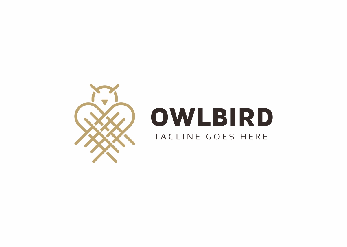 Download Шаблон логотипа "Owl Bird Logo Template" / Owl Bird Logo Template - Шаблон логотипа на тему графика abstract animal blog company cool corporate creative elegant entertainment media memorable owl simple start up studio technology web website app