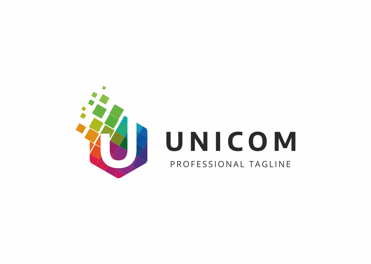 Download Шаблон логотипа "Unicom - U Letter Polygon Logo Template" / Unicom - U Letter Polygon Logo Template - Шаблон логотипа на тему графика app brand business communication company connect corporate design energy hardware host identity internet modern power program soft software u letter