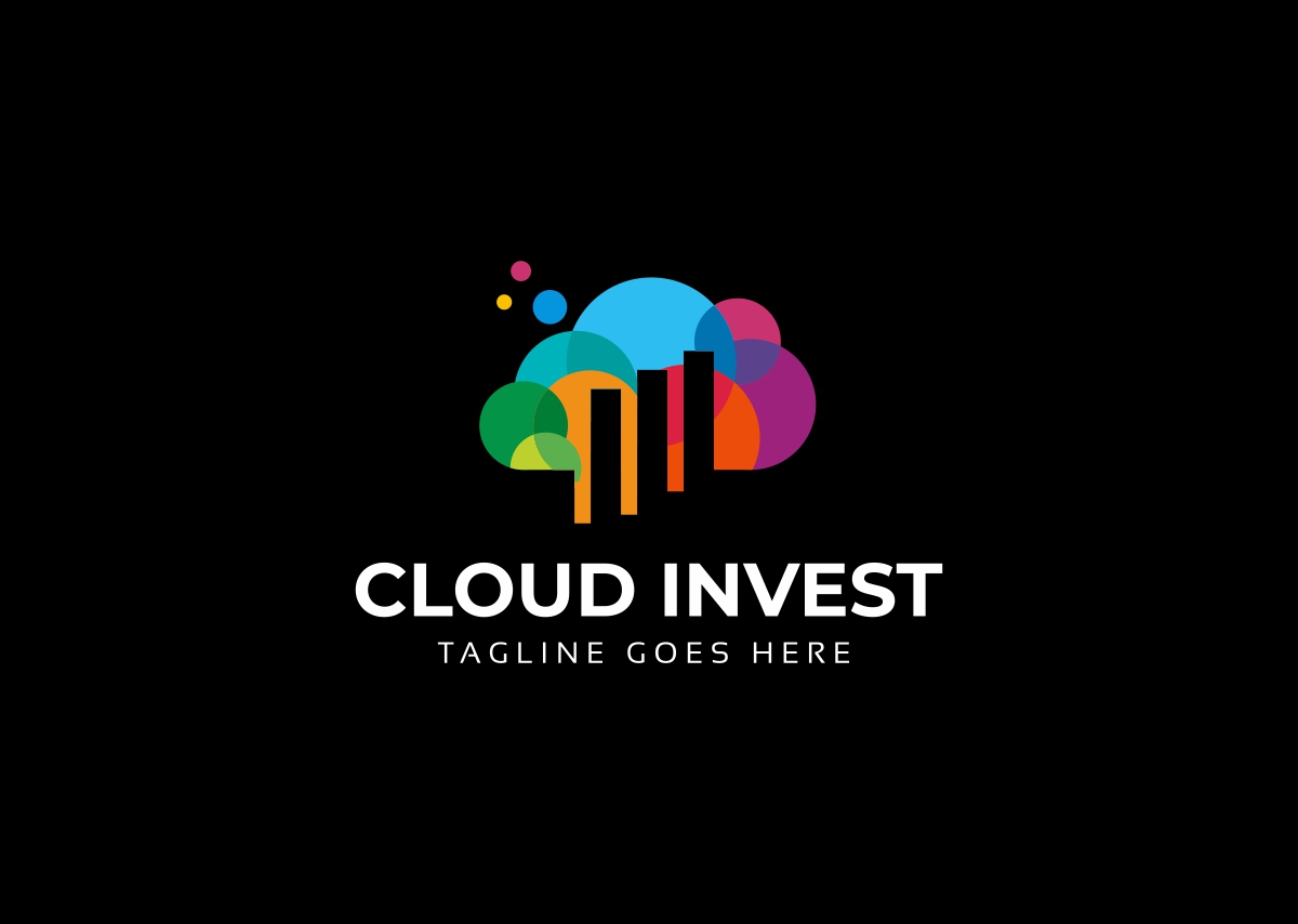 Download Шаблон логотипа "Cloud Invest Logo Template" / Cloud Invest Logo Template - Шаблон логотипа на тему графика black business clean cloud cmyk corporate creative design gold hosting invest logo logos logotype majesty modern palace rise royal search