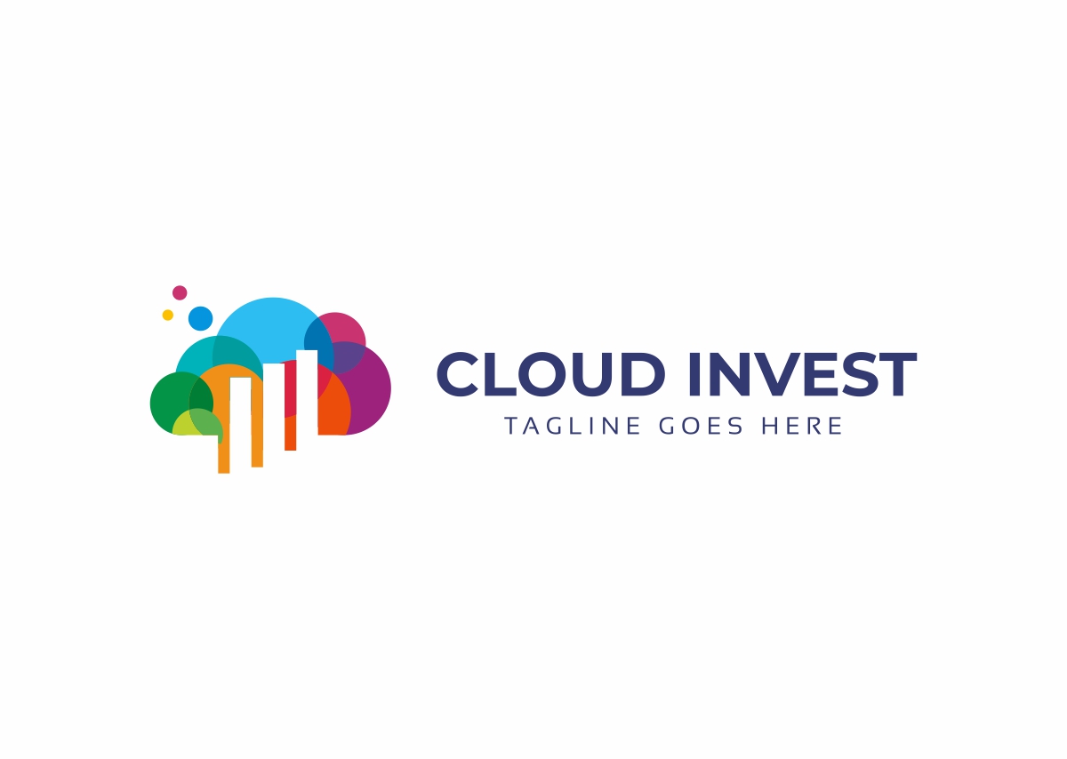 Download Шаблон логотипа "Cloud Invest Logo Template" / Cloud Invest Logo Template - Шаблон логотипа на тему графика black business clean cloud cmyk corporate creative design gold hosting invest logo logos logotype majesty modern palace rise royal search