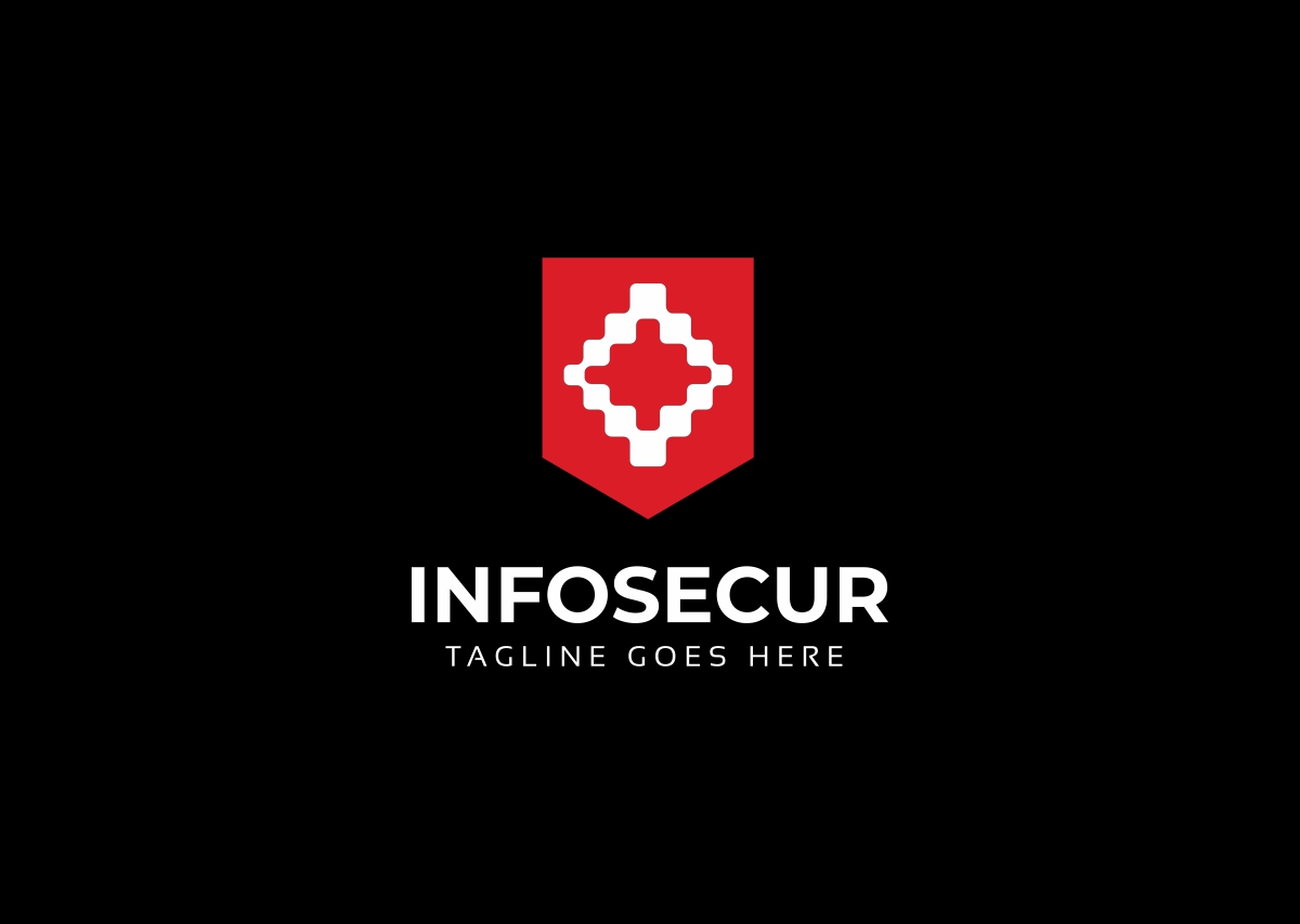 Download Шаблон логотипа "Info Secure Logo Template" / Info Secure Logo Template - Шаблон логотипа на тему графика agency blog clean data developer finance group i logo info information international internet it marketing men mobile network security shield