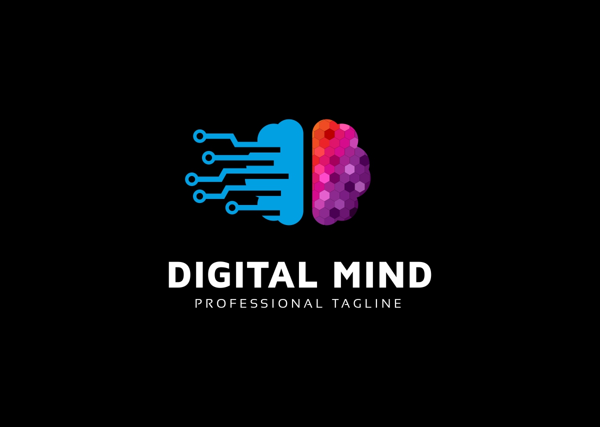 Download Шаблон логотипа "Digital Mind Logo Template" / Digital Mind Logo Template - Шаблон логотипа на тему графика abstract app colorful creative digital face head human digital idea mind hitech pixel internet modern pixel man pixels brain blue