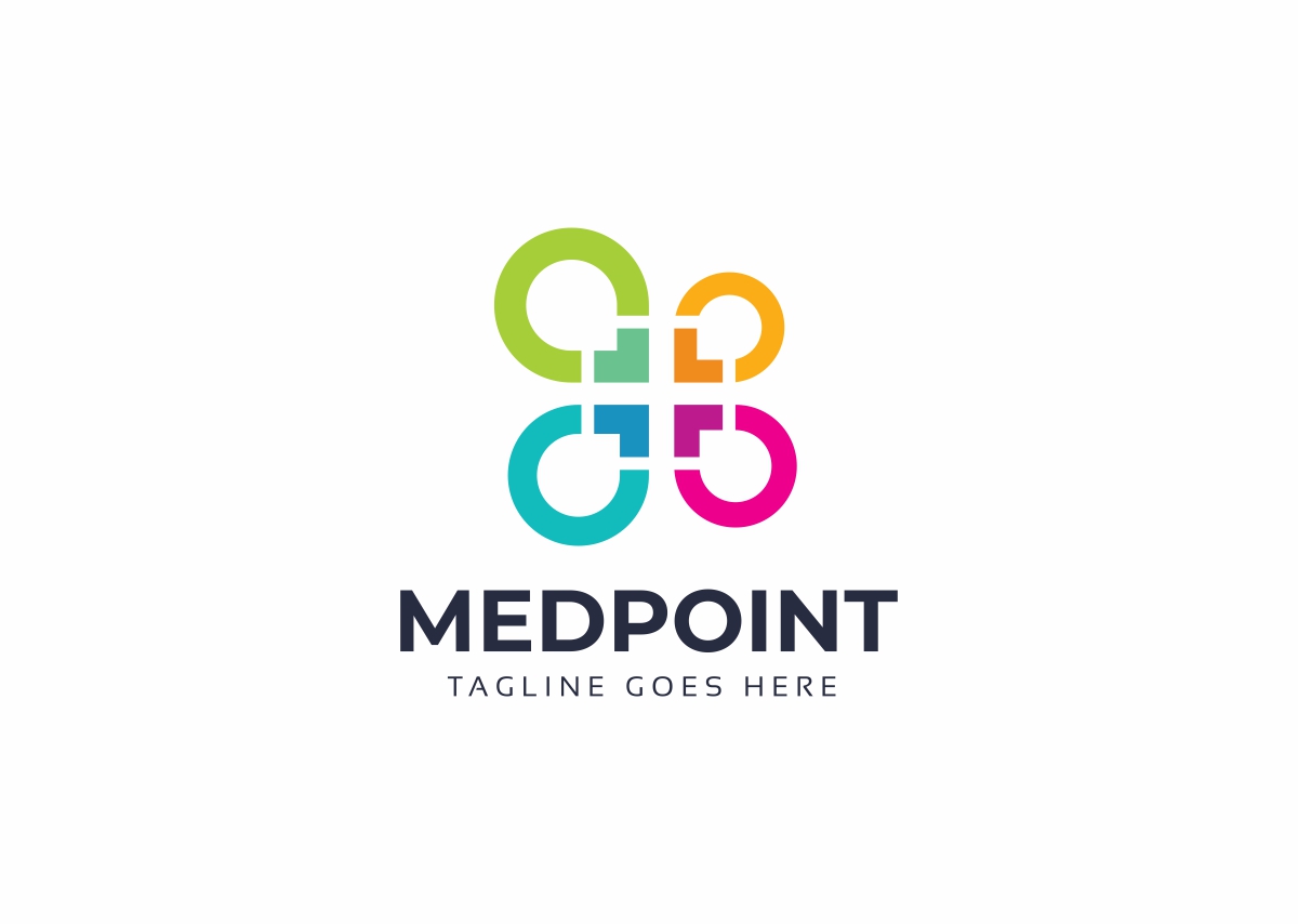 Download Шаблон логотипа "Medical Point Logo Template" / Medical Point Logo Template - Шаблон логотипа на тему графика branding care clinic creative cross diagnostic center doctor drugs health point health talk healthy place hospital medical apps store medicare