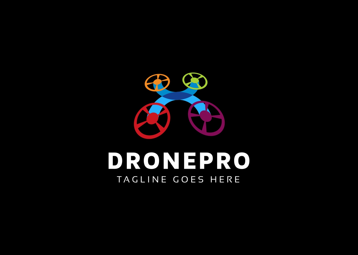 Download Шаблон логотипа "Drone Pro Logo Template" / Drone Pro Logo Template - Шаблон логотипа на тему графика aero modeling aeronautic bird camera circle copter drone eye fly flying helicopter image media multimedia photo photograph quadcopter sky topography